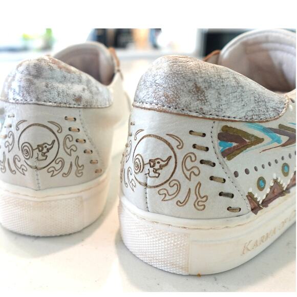Sundance Karma of Charme Italian Handpainted Leather Sneakers - Picture 9 of 15